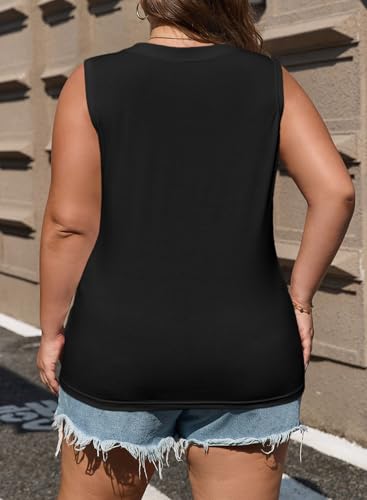 Eytino Plus Size Women's Summer V-Neck Tank Tops