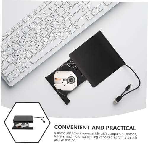 Graveur de CD portable et lecteur DVD externe USB pour PC et Mac