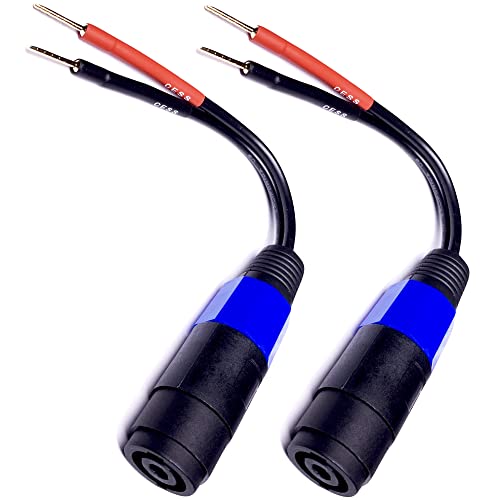 Fiche banane 2 mm vers Speakon CESS-170 en cuivre étamé durable