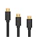 UGREEN Micro USB Cable 3-Pack(1.5ft, 3ft, 6ft) Micro-USB to USB 2.0 A Male Cable Android Sync & Charging Cord
