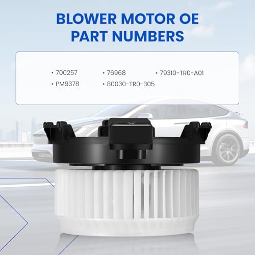 Image of HVAC Blower Motor 700257 Compatible with Acura ILX /RDX 2013-2014, Compatible with Honda Civic 2012-2013, 76968, PM9378?80030-TR0-305, 79310-TR0-A01, A /C Blower Motor Assembly