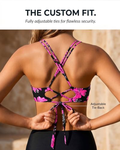 Image of Holipick Twist Front Bikini Tops for Women - Push Up Bathing Suit Top Padded Swimsuit Top