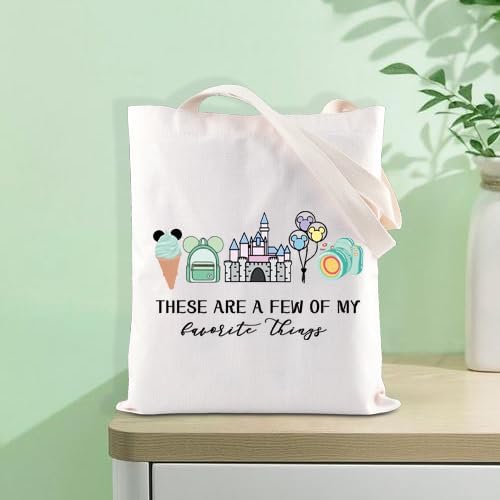 FOTAP Vacation Trip Gift Fairytale Fans Shoulder Bag Mouse Family Trip SnacksTote Bag Magic Kingd*m Gift Mouse Ice Cream Handbag (F-things Mouse Tote) - Image 7