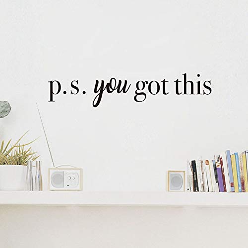 Iarttop You Got This Wall Decal,Inspirational Quote Positive Attitude Wall Sticker For Bathroom Mirror Bedroom Decor, Motivational Family Lettering Stickers Decoration, Mirror Decals Bathroom,Black #TOP2