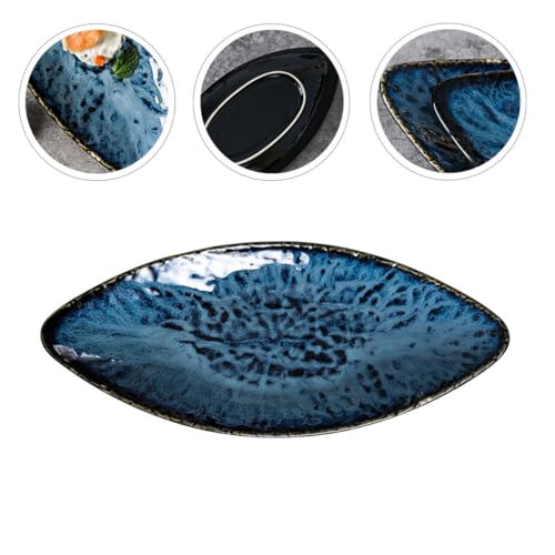 Plato japonés grande de cerámica para sushi y sashimi miniatura 7