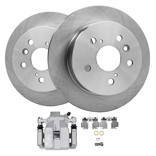 Image of Detroit Axle - Rear Brake Kit for 2007-2011 Toyota Camry 2008-2011 Avalon | 2007-2012 Lexus ES350, 2008 2009 2010, 2 Rear Disc Brake Rotors 1 Right Brake Caliper