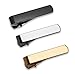 3 Pc Tie Bar Clip Set 1.1 Inch for Very Trendy Skinny Ties, Silver, Gold Tone and Black