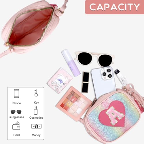 Image of KKXIU Birthday Gifts for Girls Initial Toddler Purse Cute Kids Crossbody Bag