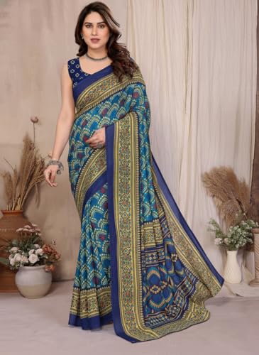 Image of Yashika Women's Georgette Saree with Blouse Piece for Traditional Ethinic Wear Sari