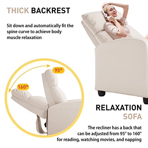 Recliner Chair For Living Room Lounge Chaise Wingback Single Sofa Modern Home Theater Seating #TOP3