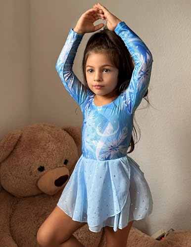 Image of Arshiner Kids Girls Classic Long Sleeve Leotard Dance Ballet Dress