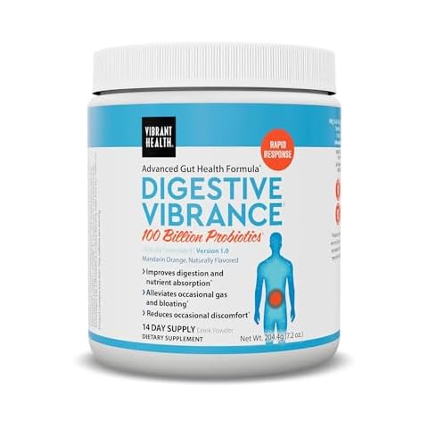 Vibrant Health, Digestive Vibrance, Probiotic Powder Reinvented with Special Ingredients, 100 Billion Probiotics Per Serving, 14 Servings Cover