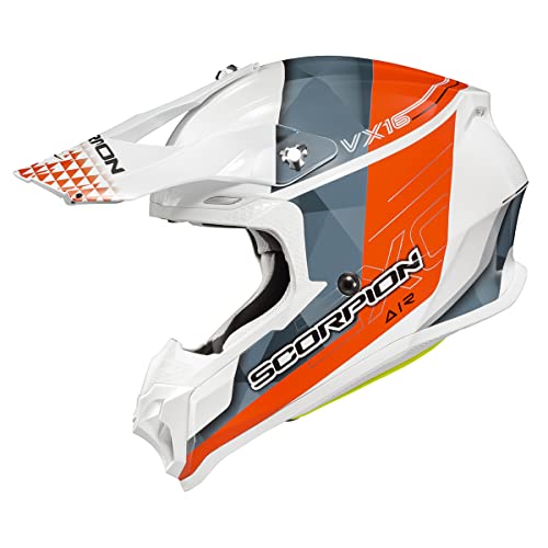 ScorpionEXO VX-16 Prism Dual Off-Road Dirt Bike MX ATV UTV Motocross Racing Adult Full Race Helmet with Visor Dot Approved (Gloss Orange - Medium)