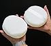Powder Puff for Body, Face, or Baby - Extra Large Jumbo Size (5 inch), Cotton Velour and Sponge Material with Satin Handle, Use for Dusting Powder or Blending & Setting Makeup Foundation