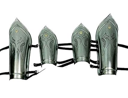 Medieval Iron Steel Arm Guards and Leg Guards Set