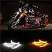goodfitment - 2PC Flexible White & Amber Motorcycle LED Fork Turn Signal Blinkers DRL Daytime Running Light Waterproof Adjustable Stips Bars kit Universal Fit Motorbike