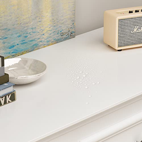 Ecacad Modern Storage Double Dresser With 7 Drawers, Wood Dresser Chest Of Drawers With Silver Handles For Bedroom, Living Room, White (55.2”W X 15.7”D X 29.6”H) #TOP3