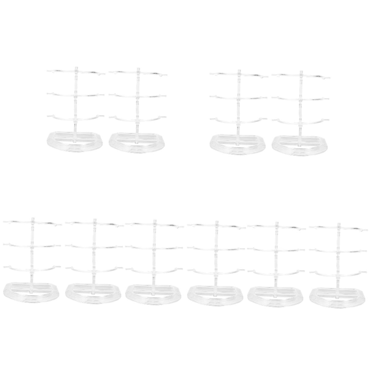 MAGICLULU 10 Pezzi Espositore Per Occhiali Porta Occhiali Trasparente Supporto Per Occhiali Riser Supporto Per Occhiali Multi-Livello Supporto Per Occhiali Organizzatore Supporto Per
