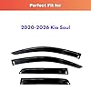 KPY Rain Guards Fit for 2020-2026 Kia Soul, Out-Channel Window Visors Vent Wind Deflectors 4PC, Car Accessories for 20-26 Soul #1