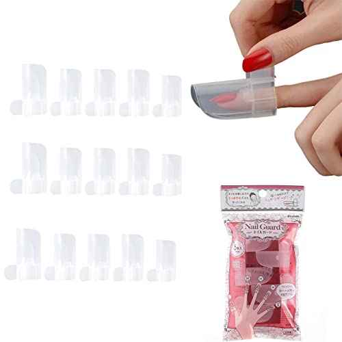 Ietone 30 Pcs (6 Sets) Nail Polish Smearing Protector Clips, Nail Gel Drying Protect Sleeve, Finger Nail Art Wrap Protective Cover, Nail Varnish Protector Holder, Quickly Dry Nails Styling Accessories #TOP1