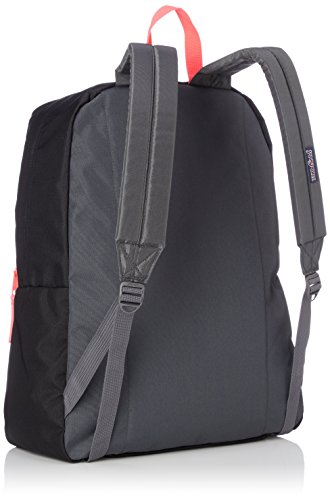 JanSport Exposed Backpack - Black/Fluorescent Red2
