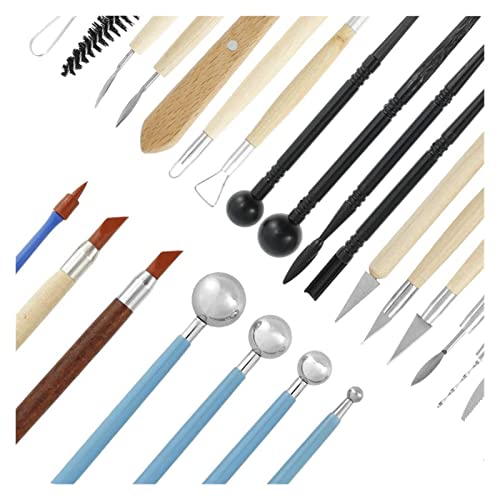 Multifunctioneel Polymeer Clay Tools Ball Stylus Dotting Tools for Pottery Sculpture Rock Painting Kit for Sculpture Aardewerk Sculpting Set voor kleiaardewerk, doe-het-zelf (Color : 20pcs) - Image 5