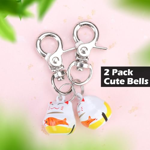 EXPAWLORER Pet Bells for Dog Cat Collar Charm - 2 Pack Cat Collar Accessories Bells Loud, Pet Jingle Ornament Training Pendant Neck Decoration Catching-Fish Shaped, Tracker for Saving Birds - Thumbnail 5