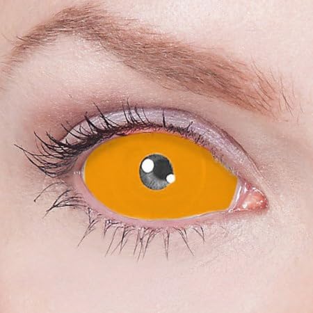 Lentilles sclérales orange pour cosplay et Halloween sans correction 1 an