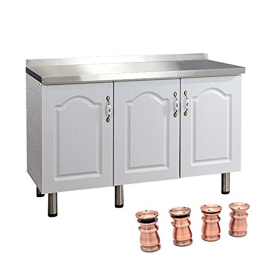 Tueascallk 4"- 4 2/5" Heavy-Duty Aluminum Alloy Furniture Leg With Transparent Rubber Mat, Adjustable Height, Retro Copper, Set Of 4 #TOP6
