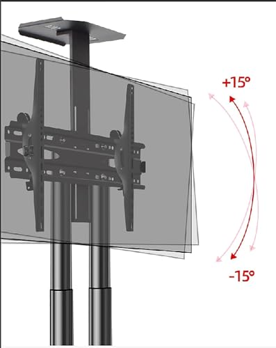 Soporte móvil para TV con ruedas giratorias 32-75 pulgadas miniatura 6