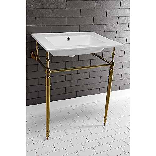 Kingston Brass VPB33227 Edwardian Brass Console Sink Legs, Brushed Brass, 22.31 x 19 x 33 by Kingston Brass - Image 8