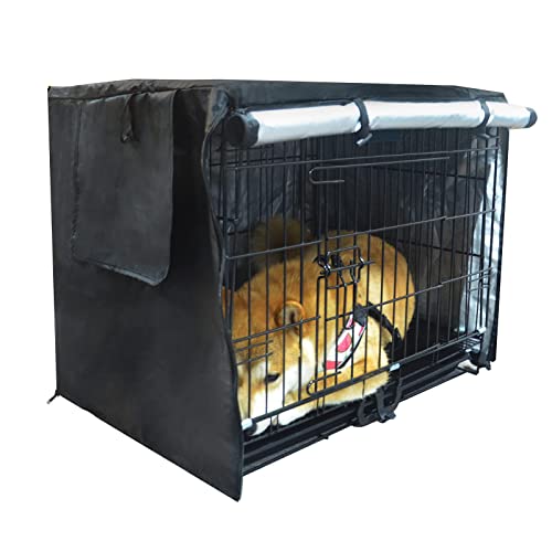 Dog Crate Cover for 30 inch Kennel Cage, Uranshin Dogs Cage Cover Privacy Windproof Safe for Dog, Pet Kennel Cover Crate… - Image 6