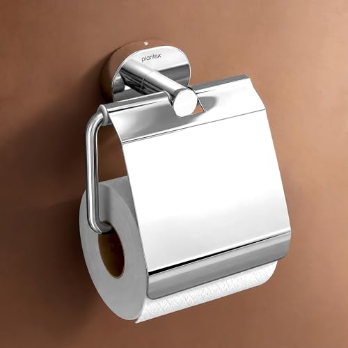 Image of Plantex J4 Stainless Steel Toilet Paper Holder for Bathroom /Tissue Holder for Washroom /Toilet roll Holder for Wall Mounted /Bathroom Accessories (Chrome Finish) Onix