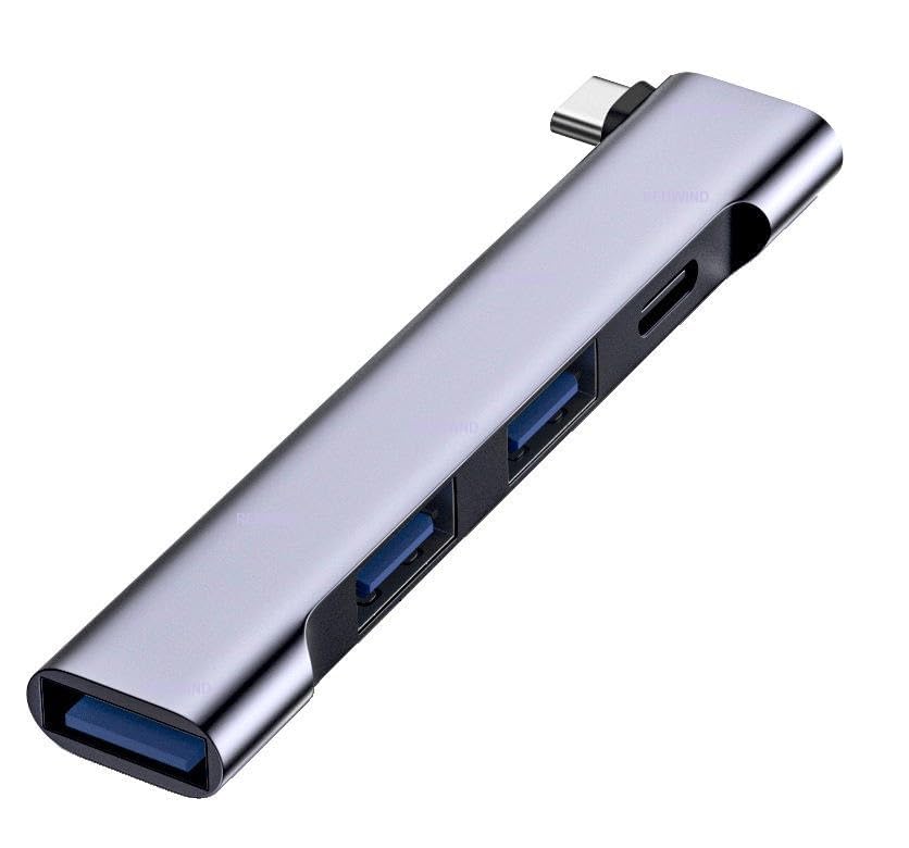 Type C Hub, 4-Port USB Multiport Adapter with 1xUSB-C 60W Fast Charge 1xUSB 3.0 and 2xUSB 2.0 Ports for MacBook Air/Pro iPhone iPad & Android Phone Laptops (Type-C to 3xUSb & 1USB-C Charge)-image-8
