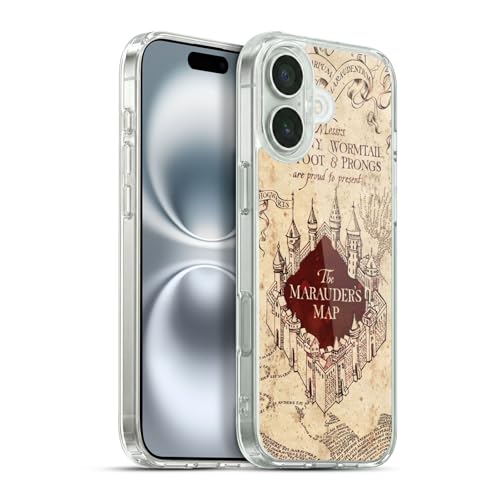 Head Case Designs Officially Licensed Harry Potter The Marauder's Map Prisoner Of Azkaban II Gel Case [Military Grade Protection] Compatible With Apple iPhone 16 Plus