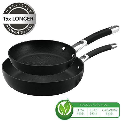 Circulon 82828 Premier Professional frypan Twin Pack (20/28cm) - Premium Non Stick Frying Pans - Hard Anodized Aluminium Cookware, Black 2 Gallery Image