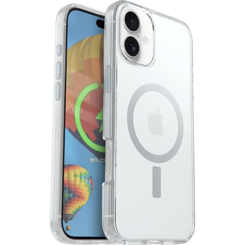 Image of OtterBox iPhone 16 Plus - Symmetry Series Slim MagSafe Case - Clear | 3X Military Drop Protection - Slim - Shockproof - Pocket-Friendly - Raised Edges - Anchor Points - Non-Retail Packaging