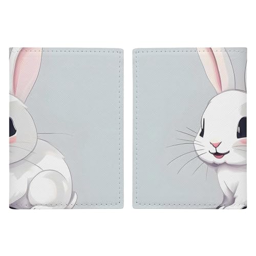 Porte-passeport en cuir protecteur et porte-carte lapin contre l'usure