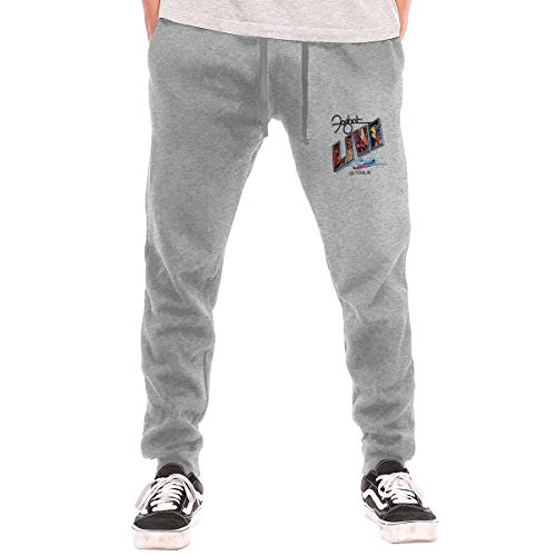 Foghat Pantalon de Course Ă Pied Coupe-Vent en Polaire Chaude pour Homme, Gris, L