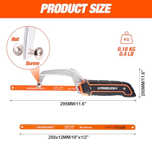 VANQUISH Compact Hack Saw 10 Inch