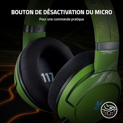 Razer Kaira Pro Casque Gaming sans Fil pour Xbox Series X & Xbox Mobile Gaming Haut parleurs de 50mm Microphone Supercardioïde HyperClear HALO Infinite Ed. - vue 5