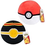 Pokemon 5' Poke Ball & Luxury Ball Plush, 2-Pack - Officially Licensed - Authentic Soft Stuffed Pokeball Toy w/Weighted Bottom - Gotta Catch 'Em All - Gift for Kids, Boys, Girls - 2+