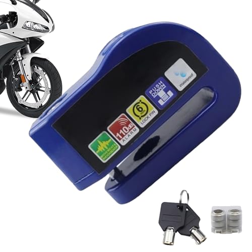 Antivol à Disque de Moto avec Alarme puissante, Bloque Disque Universel pour Moto, Scooter et vélo, Dispositif de sécurité Lourd, Protection antivol pour Trottinette électrique -8x5,4x3,6cm