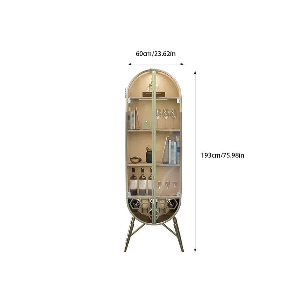 Armoires de Bar pour la Maison Armoire d'angle Armoire à vin Post-Moderne Minimaliste Villa Bar vitrine en Verre Buffet de Restaurant Armoire à Liqueur(A)