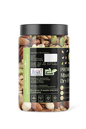 Image of Nutri Desire Combo Pack Of Healthy Mix Dry Fruits| 500 Grams Each| Total Weight 1 Kg [Jar Pack], Fresh