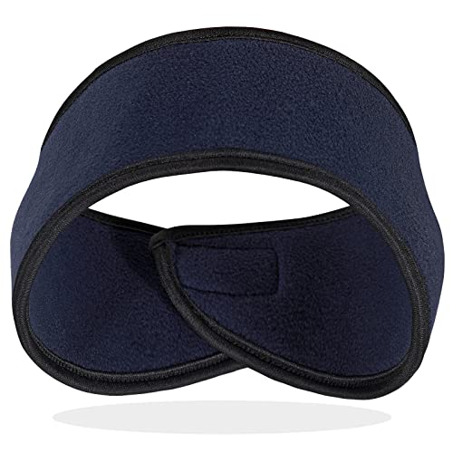 Ear Warmers Headband For Men Women Kids, Earmuffs Cover Winter Fleece Headbands For Running Athletic Cycling Daily Wear Yoga Skiing Riding Sports Fan, Navy Blue #TOP10