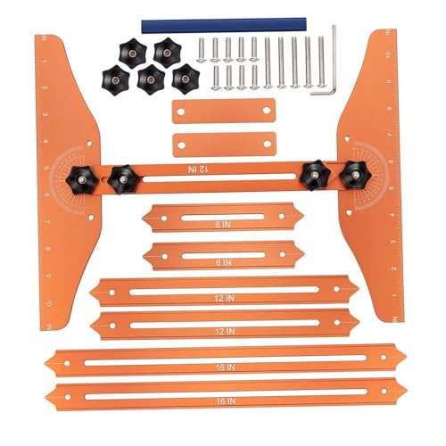 MFCOSW Stair Treads Gauge Template Tool Measuring Stair Tool, Easily Adjust Angle,Layout Tool Flexible Stair Jig for Drywall/1336/1177