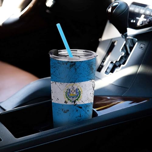 Portavasos para auto Grunge Texture Bandera El Salvador 4PCS miniatura 7
