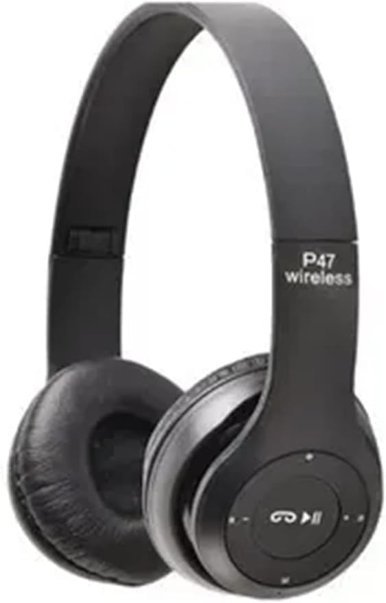 Image of icall Wireless Bluetooth Over-Ear Headphones, Super Bass Foldable Stereo Headset Multifunction Headphone with HiFi Stereo Sound with Mic and SD Card Support (Black)