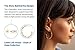 Benevolence LA Chain Hoop Earrings for Women, Chunky Gold Plated Earrings, Large Hoops for Women's Accessories | Fashion Jewelry